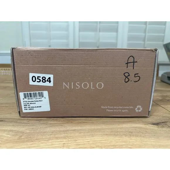 Nisolo Eva Everyday Chelsea Boots Almond Leather Size 8.5 NIB Versatile Comfy - Picture 13 of 14